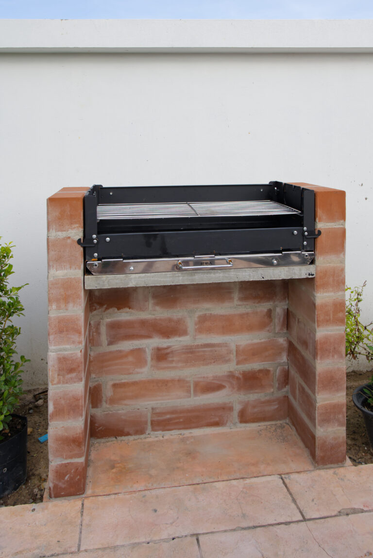 Barbecue detail in garden area