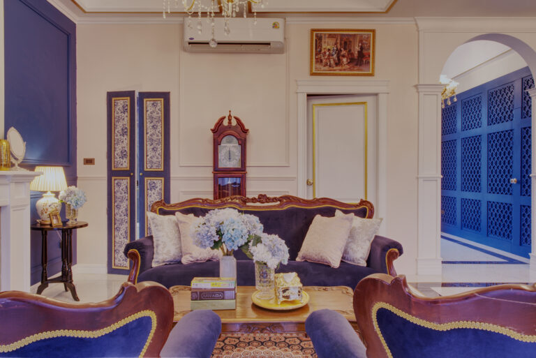 Living room area, facing the bedrooms, bathroom and lobby